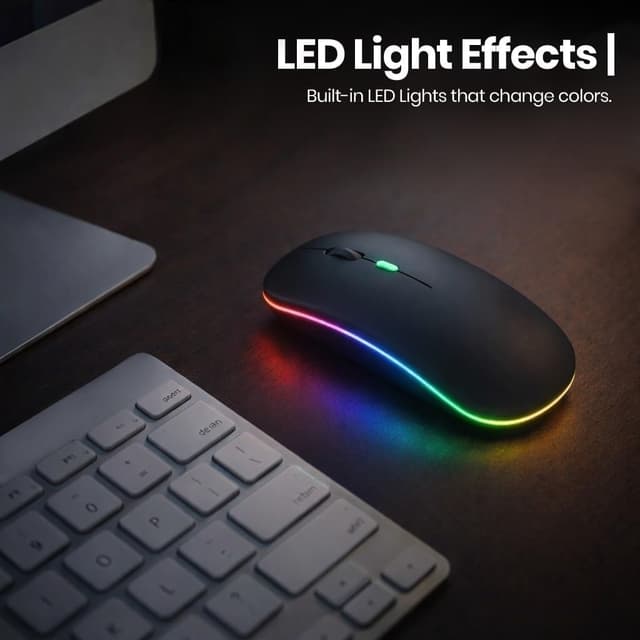 Detalle 2 de GLOBAL TECH Wireless Bluetooth Mouse Slim Silent