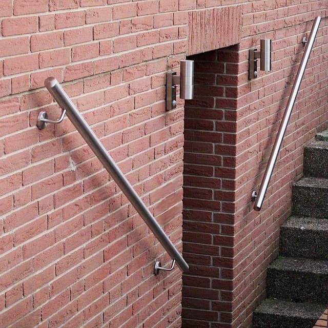 Thumbnail 6 de Edelstahl-Handlauf TIBU Ø 42,4 mm, 380 cm – mit gerader Endkappe und 4 gewinkelten Haltern