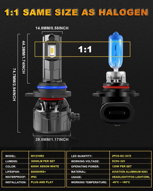 Thumbnail 4 de KATUR HIR2 120W 30000LM Lampadina LED