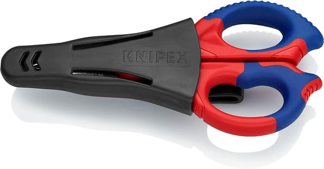 Detalle 2 de Knipex 95 05 155 SB — ciseaux d’électricien bi-matière renforcés de fibres de verre (155 mm)