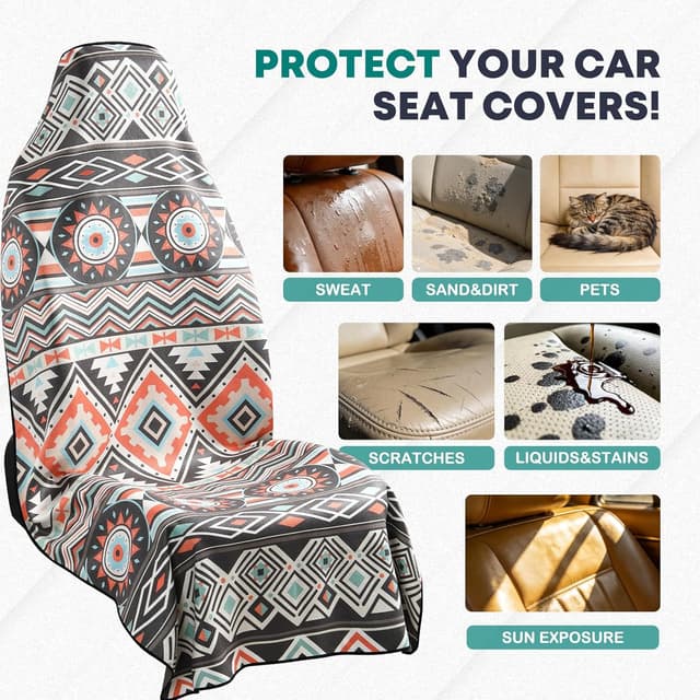 Detalle 2 de FLORICH Microfiber Towel Seat Covers for Cars — universal non-slip workout & swim sweat cover