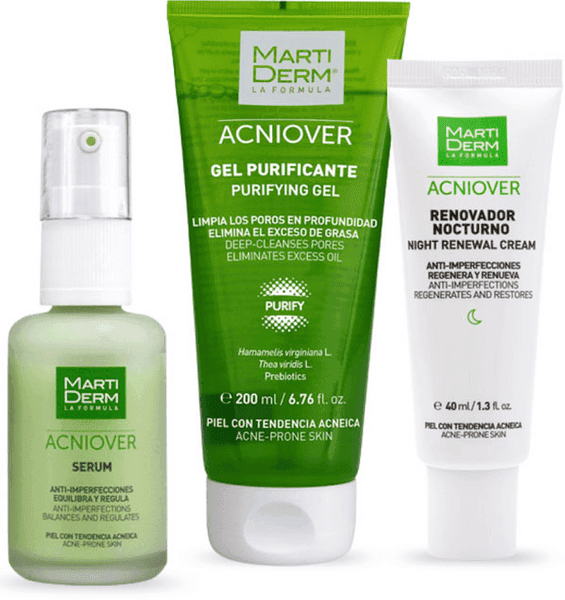 Detalle de Martiderm Pack Night, Purifying Gel y Anti-Imperfections Serum 💤