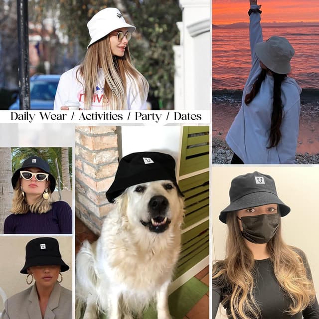 Detalle de Tuopuda Bob en coton anti-UV pliable unisexe (homme/femme) – chapeau de pêcheur de voyage