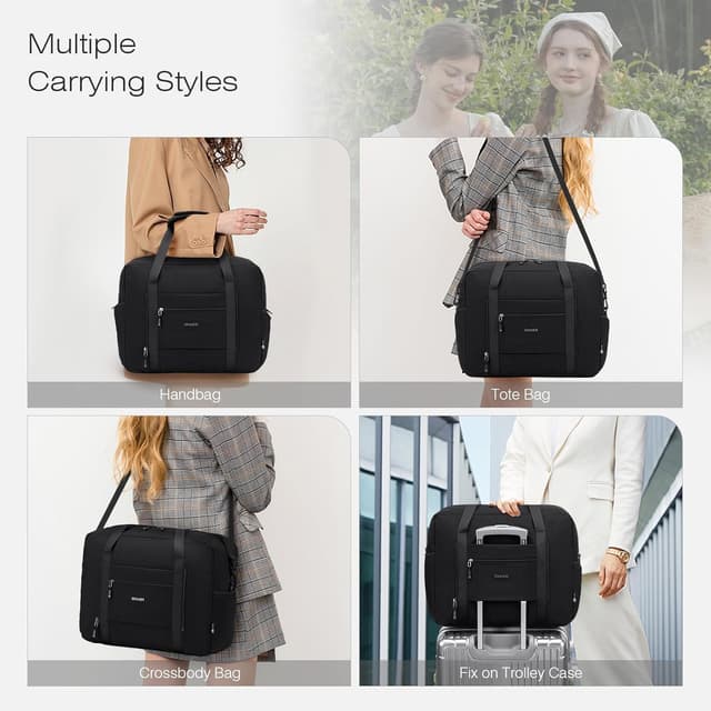 Detalle de SPAHER Easyjet 45x36x20 Borsone da viaggio 30L impermeabile pieghevole con tasche e scomparto separa asciutto/bagnato