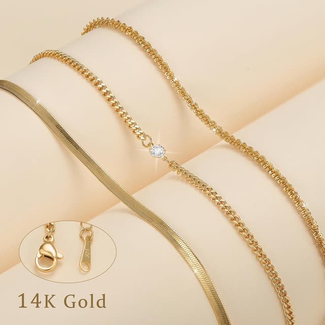 Detalle 2 de Lot MUCCA de 3 bracelets empilables en argent 925 pour femme, réglables et multicouches