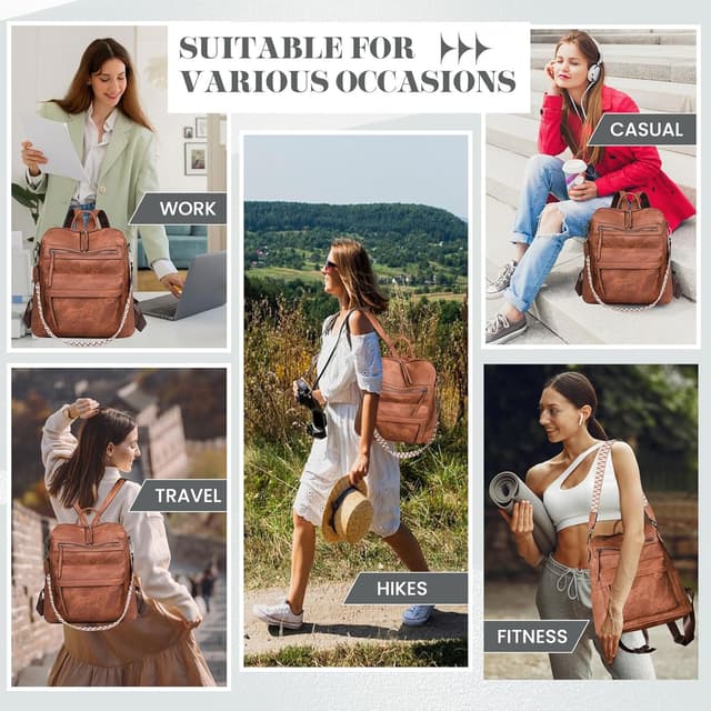 Thumbnail 6 de Puwuzixi Rucksack für Damen mit Diebstahlschutz