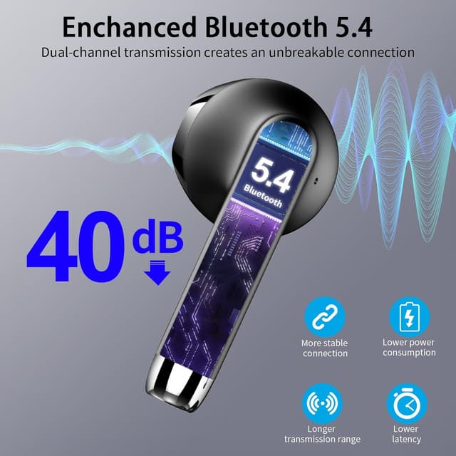 Detalle 2 de J55 Bluetooth Kopfhörer 48H Akku