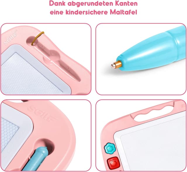 Detalle 2 de SGILE Magnet Maltafel Zaubertafel 42 x 32 cm