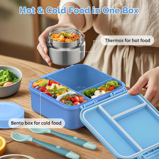 Thumbnail 3 de Beaquee Bento Box for Kids with Soup Thermos 9oz 🍱