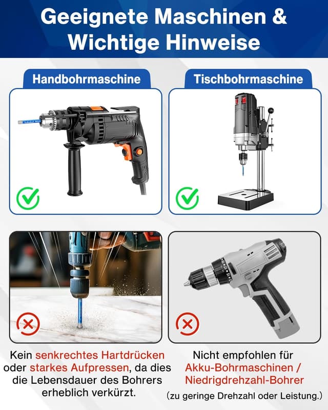 Thumbnail 6 de Lytool Fliesenbohrer Diamantbohrer Set 5tlg 5–12 mm