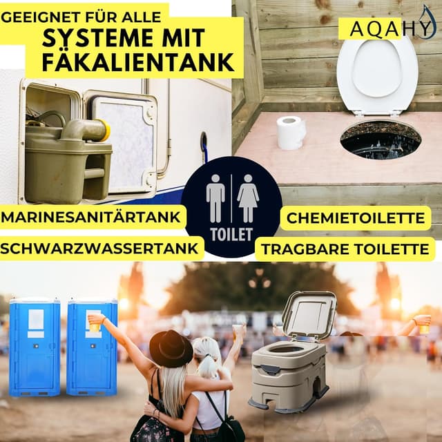 Detalle de AQAHY Camping-Toiletten Zusatz Tabs „blue extra stark“ (Nadelwald) – gegen Gerüche für Chemietoilette