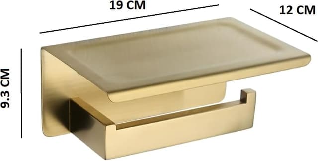 Detalle 2 de nikcorp Porte-Papier mural doré en inox