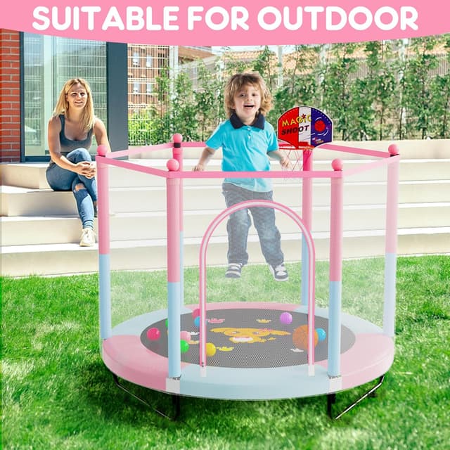 Thumbnail 5 de VGMiu 60" Trampoline for Kids 5 FT with Hoop