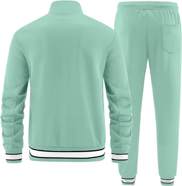 Detalle 2 de ANOTWENER Herren Trainingsanzug-Set mit durchgehendem Reißverschluss (Jacke + Jogginghose)