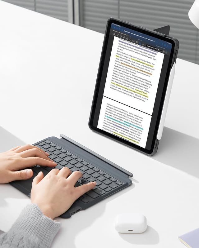 Detalle 2 de Inateck Tastatur Hülle für iPad Air 11 Zoll (M3/M2 2025/2024) & iPad Pro 11 Zoll QWERTZ, KB04111