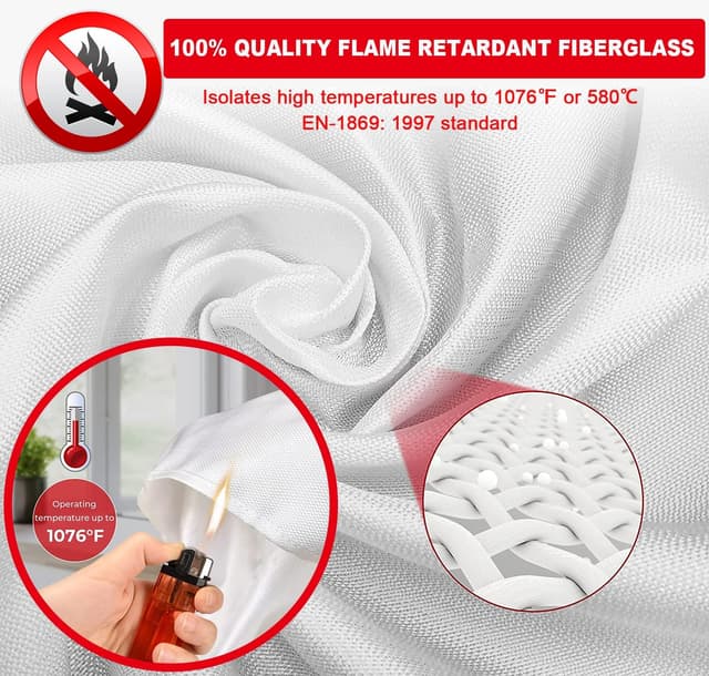 Thumbnail 1 de wucgea Löschdecke 1 m x 1 m Feuerlöschdecke 🧯