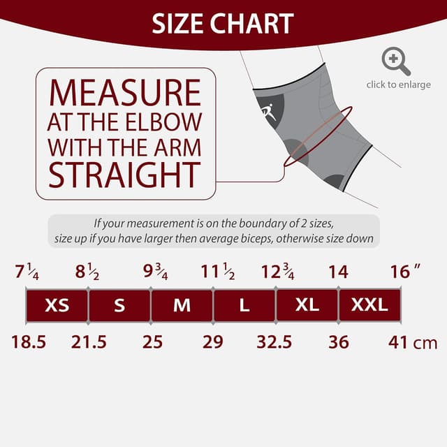 Detalle 2 de Rymora Elbow Support Sleeve for Men and Women – Tennis Elbow & Golfer’s Elbow Relief (Single Sleeve, Medium)