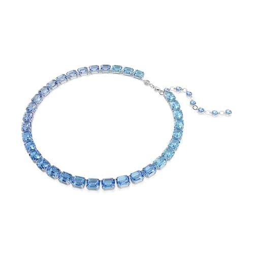 Detalle de Swarovski Collar Tennis Millenia azul degradado, talla octogonal 💍