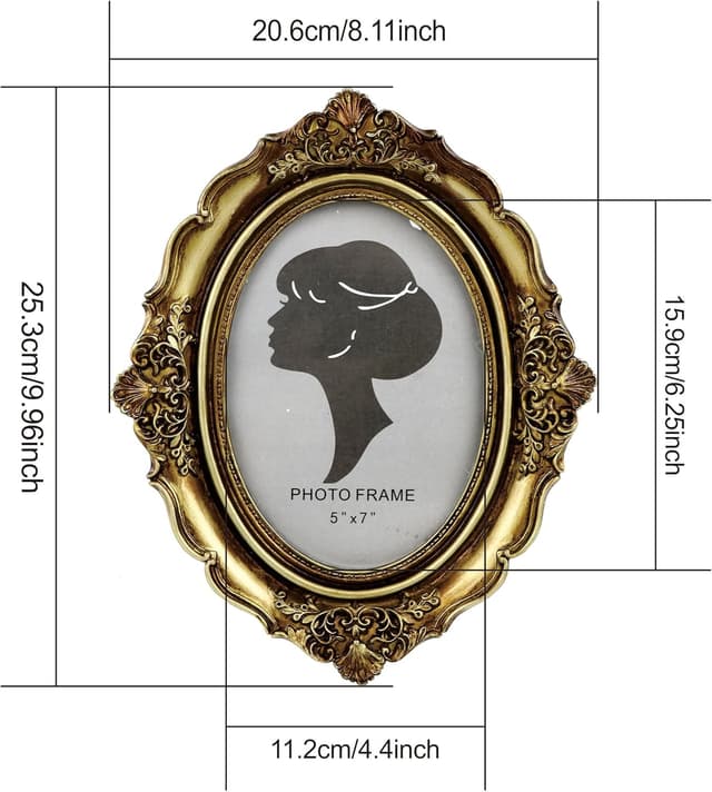 Detalle de Vintage oval photo frame 5x7