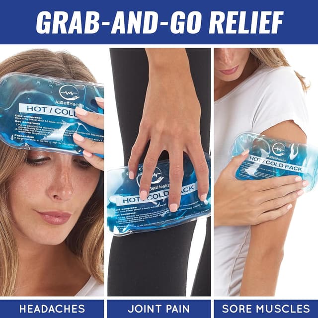 Detalle de Reusable Hot and Cold Gel Ice Packs for Injuries – 7 Variety Pack (Hot & Cold Relief)