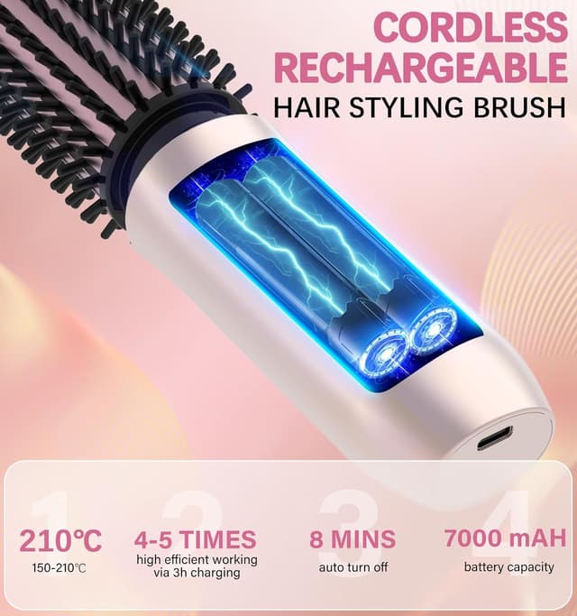Thumbnail 2 de ALLJIA Pro Cordless Curling Brush 7000mAh