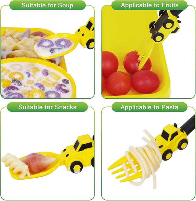 Thumbnail 3 de Construction Toddler Cutlery Yellow set for 1–5 years 🍽