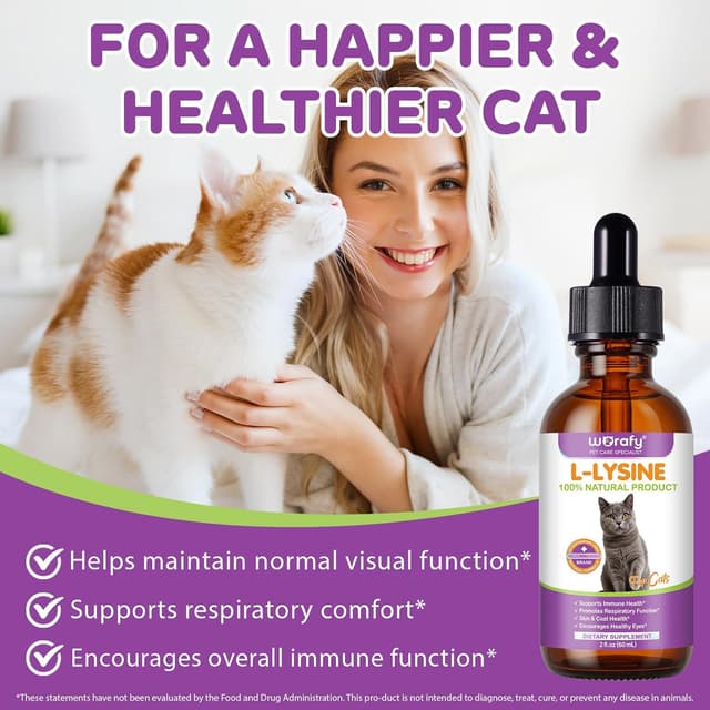 Detalle 2 de L-Lysin Tropfen für Katzen gegen Katzenschnupfen – Unterstützung bei Schnupfen, Niesen & Immunsystem