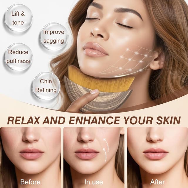 Detalle de Alpenfaser Gesichtsbürste lymphatische Massage 🪮