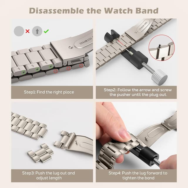 Detalle de MoKo slim metal band for Apple Watch 42mm