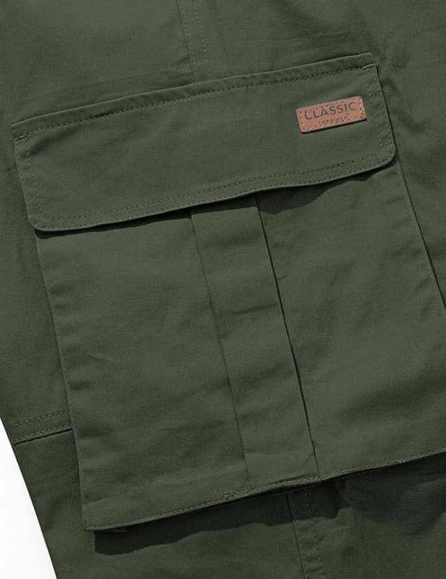 Detalle de TARAINYA Cargohose Herren aus Baumwolle mit Stretch, Baggy Fit und Kordelzug