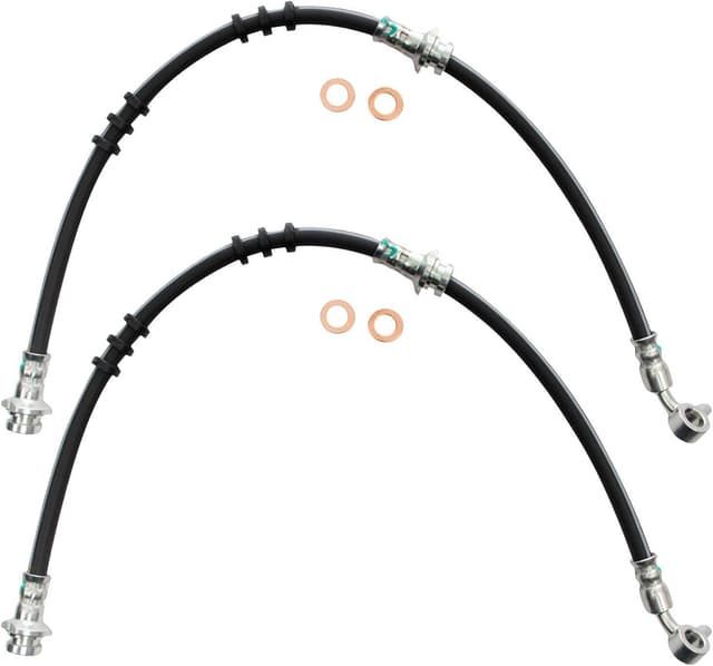 Detalle de TRQ Front Brake Hose Set for Select 2001 Infiniti I30, 2002-2004 I35 & 2002-2003 Nissan Maxima