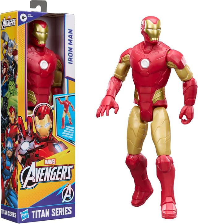Detalle de Marvel Avengers Titan Series Iron Man 29.2cm (11.5 inch) Action Figure (Red) – poseable super-hero toy for ages 4+