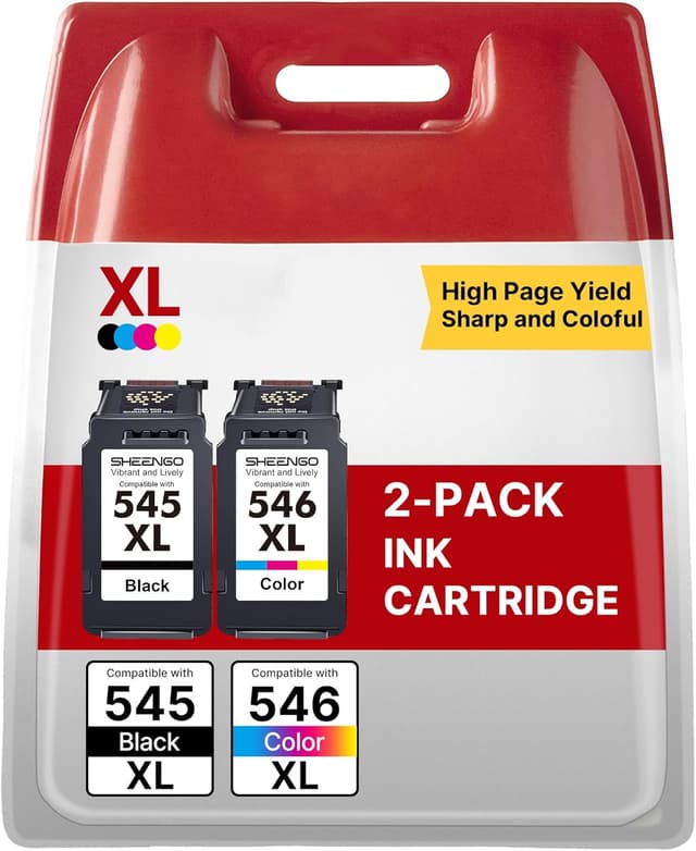Detalle de PG-545 XL & CL-546 XL ink cartridge replacement for Canon (1 Black, 1 Colour) for Pixma TS/MX/TR/MG series