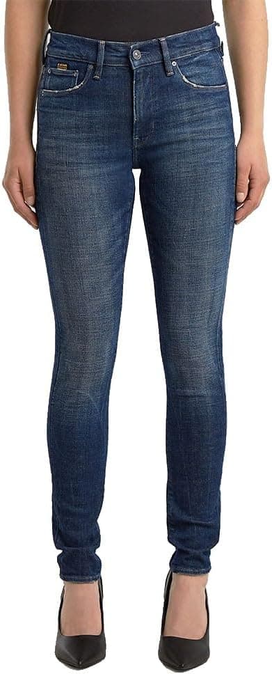 Detalle de G-Star Damen 3301 Skinny Jeans – klassische 5-Taschen-Jeans mit High-Waist-Schnitt