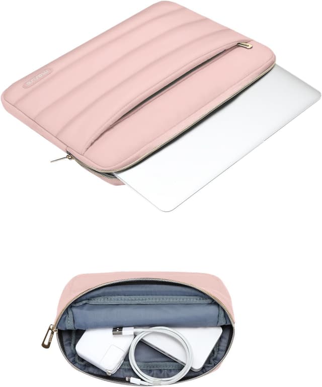 Detalle de MOSISO Laptop Hülle Tasche 15–15,6 bis 16 Zoll (rosa) inkl. Klein-Etui