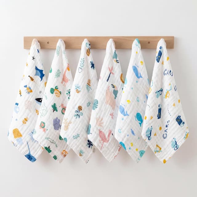 Detalle 2 de Moltontücher 70x70 cm Baby, 6er Set