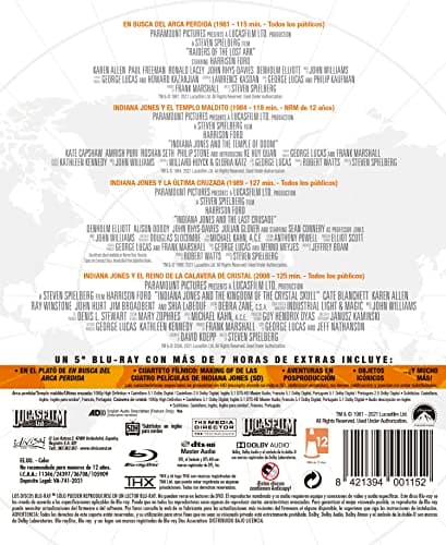 Detalle 2 de Divisa HV Indiana Jones 1-4 Blu-ray