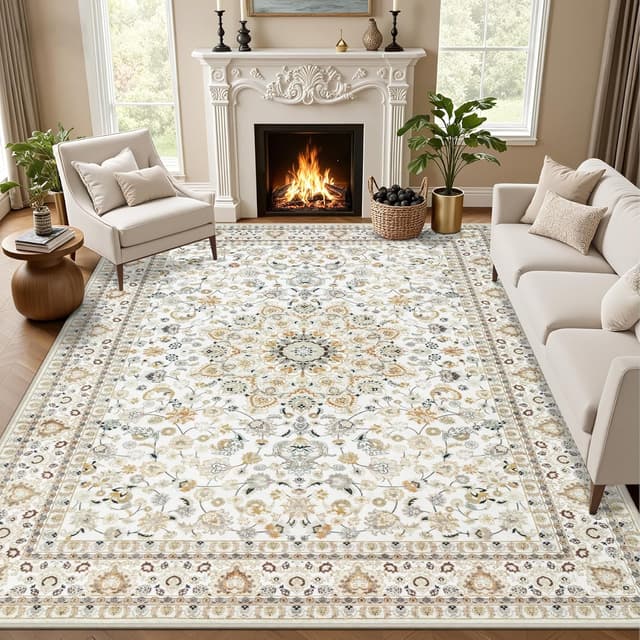 Detalle de 8x10 Washable Rug for Living Room 🏡