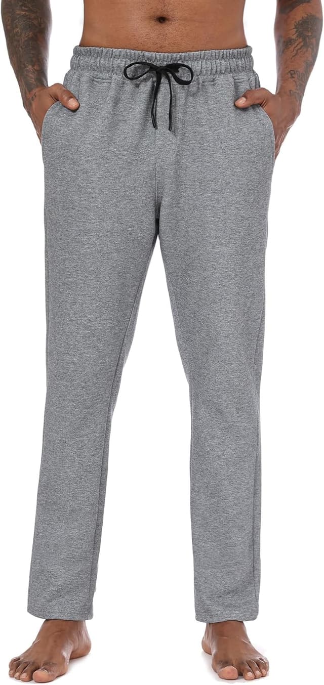 Detalle de Yageshark Jogginghose Herren Baumwolle mit Stretch – atmungsaktive Trainings- und Freizeithose mit Taschen