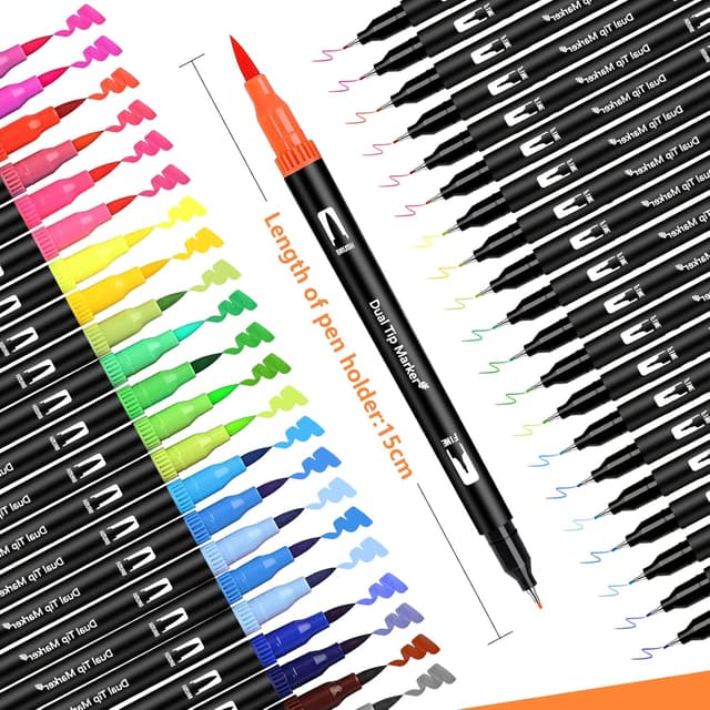 Detalle 2 de AFXXE Pennarelli lettering 120 colori 🎨