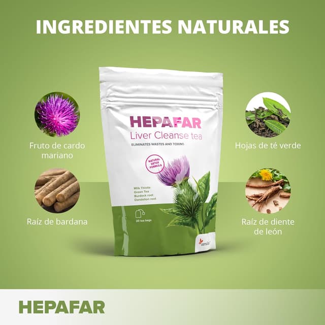 Thumbnail 1 de Sensilab Hepafar Té Detox Hepático 🌿 - 80 Bolsitas