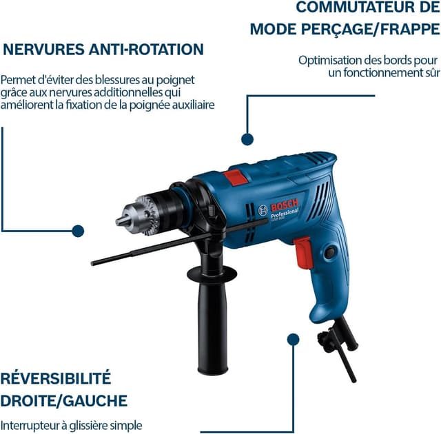 Detalle 1 de Bosch Professional GSB 600 Perceuse à percussion