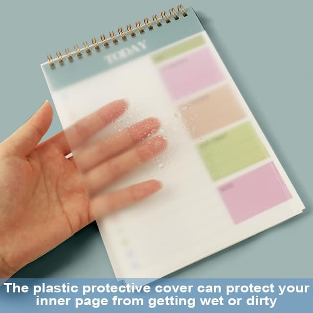 Detalle 2 de OFFCUP To Do List Planner A5 non datato (2 pezzi), 52 fogli a quaderno con rilegatura a doppia spirale