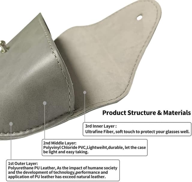 Detalle 2 de LogHog leather sunglasses case 16 x 7 cm