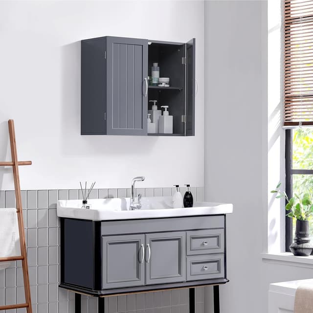 Detalle 2 de Yaheetech mobiletto bagno 60 x 30 x 60 cm