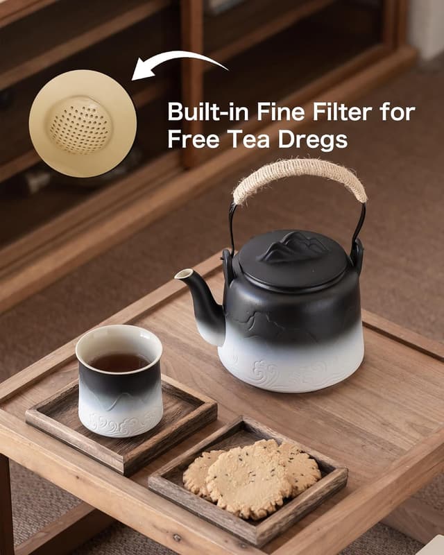 Detalle de ZENS Vintage Japanese Teapot (1000 ml) with Built-in Infuser