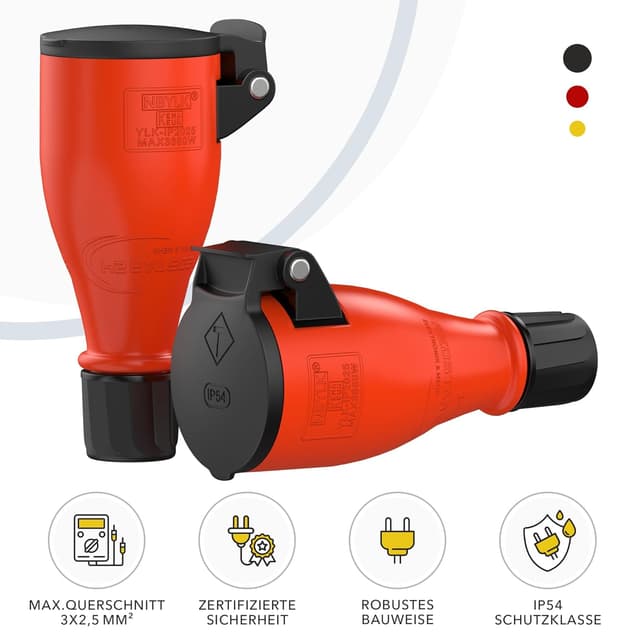 Detalle de RedStar24 Schuko Kupplung 230V IP54