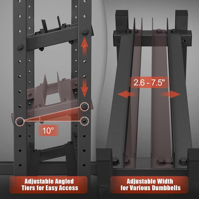 Thumbnail 3 de 3-Tier Dumbbell Rack 1100LB Capacity Weight Rack ๐