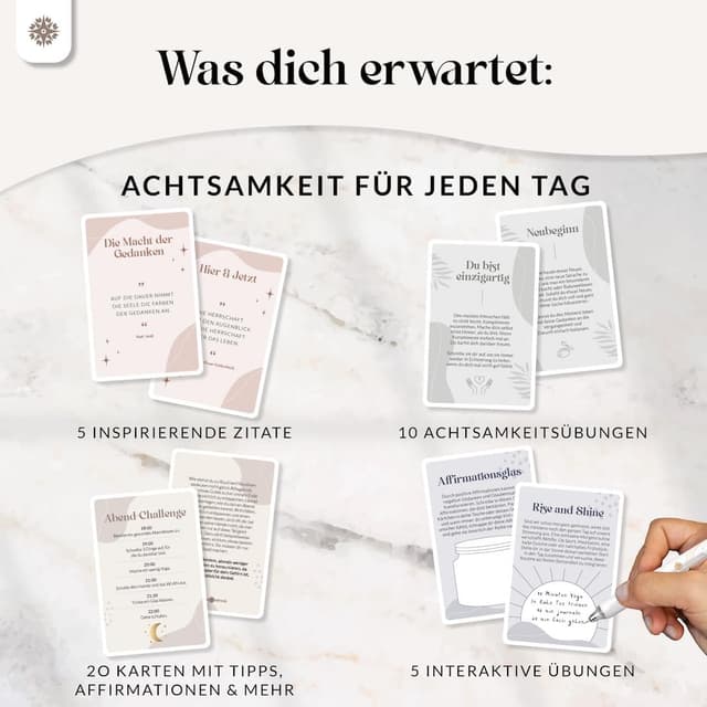 Thumbnail 5 de LEBENSKOMPASS 40 Achtsamkeitskarten 🃏