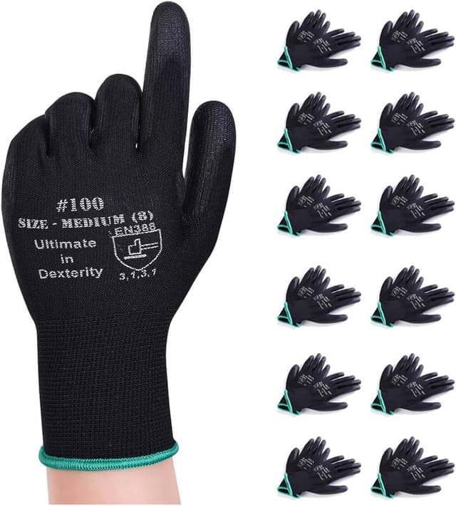 Imagen de PU coated safety work gloves EN388 M/8 en OfertitasTOP